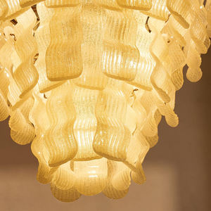 Lustre <span class=keywords><strong>Pollensa</strong></span>, design unique et moderne, style nordique, rétro français, en métal et verre, LED, haute qualité, pour salle à manger, hall d'hôtel - Product Image 4