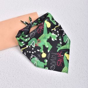 En gros ZH Personnalisé Foulard/Bavoir anti-salive pour chien, grande, moyenne et petite taille, en polyester, motif imprimé dinosaure de dessin animé, sportif - Product Image 4