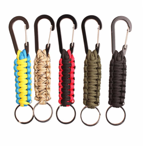 Nhôm <span class=keywords><strong>Carabiner</strong></span> <span class=keywords><strong>Keychain</strong></span> với D vòng nhỏ Paracord <span class=keywords><strong>Keychain</strong></span> cho Cắm Trại Đi Bộ Đường Dài câu cá hoặc tổ chức phím - Product Image 1
