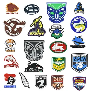 2024 New Arrival Wholesale PVC Custom Australian style shoe charms wholesale National Rugby League NRL shoe decoration Charms