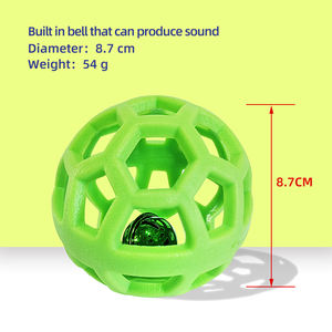 Palla interattiva all'ingrosso del TPR del giocattolo del cane con la campana - Product Image 6