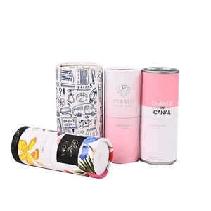 골드 스탬핑이있는 럭셔리 실린더 라운드 튜브 향수 병 및 담배 포장을위한 아름다운 평면 가장자리 - Product Image 2