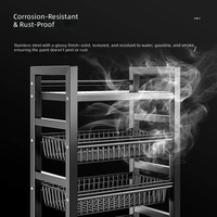 Étagères mobiles en acier polyvalentes pour solutions de rangement à domicile avec roulettes EasyRoll