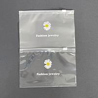 Bolsa de Plástico Transparente con Cierre para Joyería, Mini Bolsa de PVC Esmerilada con Logotipo Personalizado Impreso para Guardar Aretes y Collares