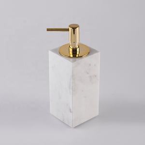 Ensemble d'accessoires de salle de bain en marbre blanc naturel de type carré pour hôtel 5 étoiles - Product Image 2