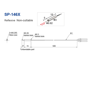 Senpum Difuse Sensor Fotoelétrico Interruptor Sonda Reflexiva Sensor Óptico Cabeça De Cabo Detector De Fibra Óptica Para FU-45X - Product Image 6