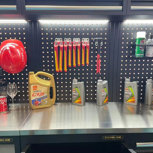 ตู้เหล็กแข็งแรงทนทานพร้อมตู้ติดผนัง 2 ตู้ สำหรับใช้งานกลางแจ้งและโรงเรียน สถานีจัดเก็บเครื่องมือซ่อมรถยนต์ โต๊ะทำงานดีไซน์ทันสมัย - Product Image 4