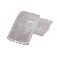 Barquette en plastique jetable de qualité alimentaire PP de 550 ml, pour gâteaux, desserts, biscuits, en-cas, viande, emballage alimentaire disponible