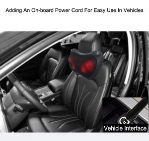 Bantal Pijat leher mobil, pemanas bantal punggung dan leher pijat <span class=keywords><strong>Shiatsu</strong></span> bergetar kepala sandaran kepala bantal serviks - Product Image 6