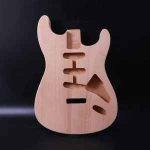 Corps de guitare en acajou non fini, style Stratocaster, pièce à personnaliser en DIY - Product Image 2