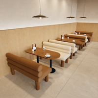 Canapé de café personnalisable de style minimaliste moderne, ensemble table-chaise pour salon de thé et pâtisserie, chaise de réception commerciale pour salle à manger