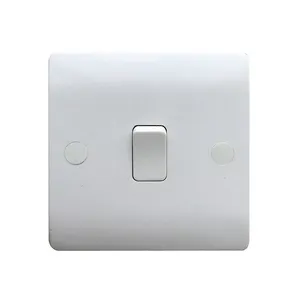 White Bakelite Panel Material 10A 250V 1 Gang 1 way Wall Mounted Switch