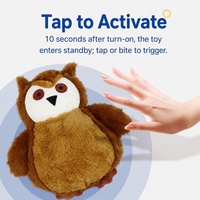 Jouet pour chien en peluche rebondissant rechargeable par USB avec des sons amusants, fonction veille automatique et housse amovible pour chiens de taille moyenne