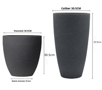 Pot de fleurs en plastique, grand, robuste, épaissi, pour balcon extérieur, jardin, salon, plantes Monstera, Ficus, Serpent.