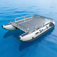 Bateau de pêche modulaire de 10 pieds, plateforme en alliage d'aluminium, bateau flottant, fabricant OEM ODM