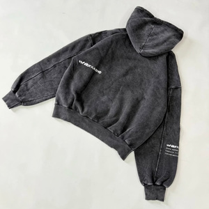 สเวตเชิ้ตมีฮู้ดย้อนยุคใส่ได้ทั้งชายและหญิงผ้าฟลีซซับในผ้าฝ้ายแนวสตรีทฮิปฮอปสำหรับ100% ดีไซน์ใหม่ฤดูใบไม้ร่วง - Product Image 5