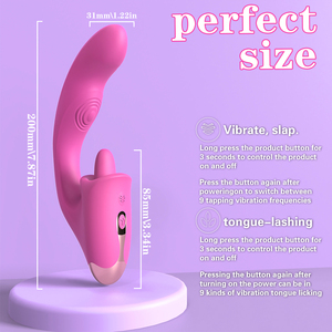 LIL MERMAID <span class=keywords><strong>Vibrator</strong></span> 3-in-1 dengan Getaran Hisap dan Lidah Realistis Stimulator Klitoris 9 Mode Mainan Dewasa untuk Wanita - Product Image 2