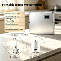 Purificateur d'eau RO portable sans installation, électrique, 100G 3.2G, avec filtration à 4/5 étapes, pour la maison
