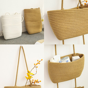 <b>Wall</b>-mounted Cotton Thread <b>Storage</b> Basket Rectangle Three-tier <b>Hanging</b> Organizer For Home Decorative Use Punch Free - Product Image 2