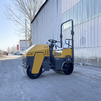 Petite machinerie de construction, mini rouleau compresseur vibratoire, rouleau compresseur à double tambour pour asphalte