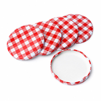 Vente en gros de couvercles en métal étamé de 53 mm pour bocaux en verre, fermeture pour emballages alimentaires