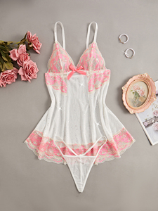 Regalo di san valentino <span class=keywords><strong>Sexy</strong></span> e allettante tuta di pizzo con Design gonna a canotta nera reggiseno Panty Nighty - Product Image 5