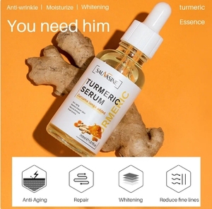 Kurkuma Gezicht Whitening Serum Anti Aging Rimpel Hydrateren Verminderen Fijne Lijntjes Vervagen Donkere Vlekken Gezicht Fleuren Essence Olie - Product Image 5