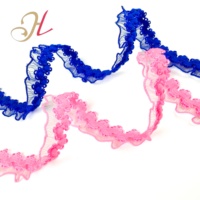 En stock usine, 15 mm, 21 couleurs, Bande élastique en dentelle à volants effet soie de poisson, Picot en nylon, pour sous-vêtements et bretelles de soutien-gorge