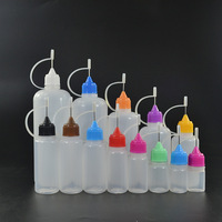 Bouchon d'embout d'aiguille flacon compte-gouttes 10 15 20 30 ml bouchon à vis PE plastique précis goutte colle huile essentielle encre bouteille à presser