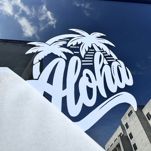 Calcomanías de ventana de vidrio de coche de vinilo impreso resistente a la intemperie de alta calidad pancartas de parabrisas de transferencia personalizadas - Product Image 2