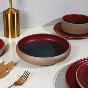 Vaisselle en céramique XINWEE Kite Crimson, personnalisable, design rétro de luxe léger, origine Hunan, vaisselle écologique pour hotpot - Product Image 5