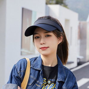 หมวกกันแดดกีฬาคุณภาพสูง ปรับได้ ปีกเปล่า หมวกกีฬา UPF50+ หมวกแก๊ปสำหรับผู้หญิงและผู้ชาย หมวกฤดูร้อนระบายอากาศสำหรับกิจกรรมกลางแจ้ง - Product Image 1