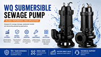 Pompe à eaux usées industrielle haute puissance SQHB IP68 7,5 CV 10 CV, anti-colmatage et résistante à l'usure