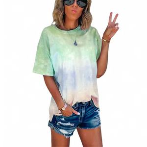High Quality Plus Size Tie Dyeing T Shirt New Design Custom Printed t Shirts Screen Printing Butterfly Womens Graphic t Shirts - Product Image 4