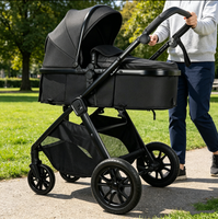 Poussette Haute pour Bébé, Pliable en Trois, Cadre en Alliage d'Aluminium, Landau de Voyage pour Nouveau-né EN1888, Landau Bébé, Kinderwagen, Carrinho
