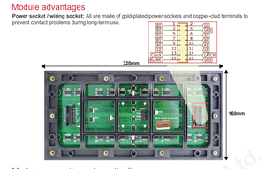 โมดูลจอแสดงผล LED กลางแจ้ง P8 ขนาด 320x160 มม. หน้าจอดิจิตอล LED สำหรับจอแสดงผลโฆษณาภายนอกอาคาร - Product Image 5