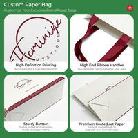 Sac fourre-tout en papier blanc de luxe, sac cadeau, sac de shopping, logo personnalisé imprimé, papier couché pour l'emballage de cosmétiques, de parfums et de produits de soins féminins