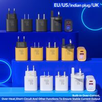 Cargador Rápido HYTO de 30W con Doble Puerto USB-A y Tipo-C, Adaptador de Carga con Enchufe para UE, EE. UU., Reino Unido e India, PD QC, Cargador de Pared Portátil para Viajes
