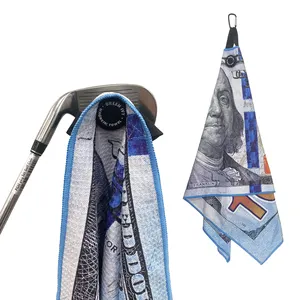 Serviette de nettoyage pour sac de golf, léger et personnalisable, cadeau, gaufré en microfibre, serviette de golf magnétique amusante