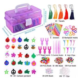 रबर बैंड ब्रेसलेट किट हथकरघा शिल्प कला सीखने के लिए तैयार करने वाले बच्चों के लिए आर्ट आर्ट क्राफ्ट शैक्षिक खिलौने के लिए सेट - Product Image 2