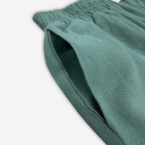 Completo Estivo Casual da <span class=keywords><strong>Donna</strong></span> in Due Pezzi: <span class=keywords><strong>Pantaloni</strong></span> <span class=keywords><strong>Larghi</strong></span> e Top Corto, Outfit Comodo e Traspirante in <span class=keywords><strong>Lino</strong></span>/Viscosa per Vacanze e Viaggi - Product Image 6