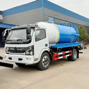 Camion-citerne à vide 4x2 de 5 m³ pour eaux usées septiques, monté sur camion, prix usine - Product Image 2