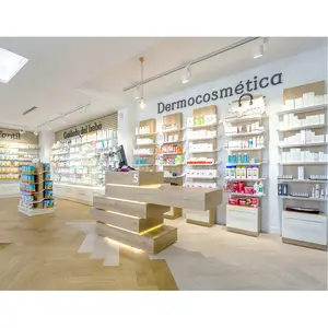 Modern Medicine Cabinet Designed Retail Pharmacy Shop Interior Design Medical Store Furniture Production Showcase Rack Custom