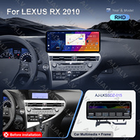 Cadre 12,3 pouces en promotion pour LEXUS 2010 RX RHD, noir mat, kit de montage pour autoradio Android sur tableau de bord central, Plug-and-Play, montage rapide