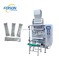 Máquina de envasado de gránulos de sellado trasero multilínea de accionamiento neumático completamente automático para productos químicos para azúcar, sal, café