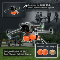 Lanzador Doble para Drones con Sensor de Luz, Accesorios Universales para Drones DJI, Control Remoto con Disparador Óptico para Pesca y Rescate