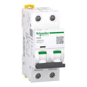 Disyuntor Eléctrico Nuevo y Original A9F76232 Acti9 IC60N Disj 2P 32A <span class=keywords><strong>Crbe</strong></span> B con Garantía de un Año PLC - Product Image 1