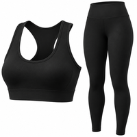 Ensemble de yoga premium pour femmes, soutien-gorge de sport anti-transpiration et leggings taille haute, vêtements de sport athlétiques, vêtements de sport sans couture
