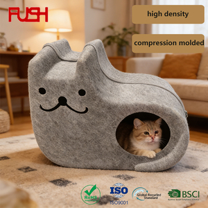 Faltbares Abnehmbares Filz-Haustierhaus für Hunde und Kleintiere, Solides Design, Werkzeugfreie Einfache Montage, Tragbares Katzenbett - Product Image 1