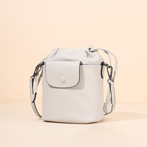 กระเป๋าหนังแท้ทรงโฮโบแบบใหม่ กระเป๋าสะพายทรงถังแบบมีเชือกผูก  กระเป๋าสะพายข้างอเนกประสงค์สำหรับผู้หญิง ใช้ได้ทุกวัน - Product Image 4